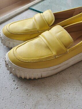 Clarks original ! Yellow leather Loafers (EU/41.5)